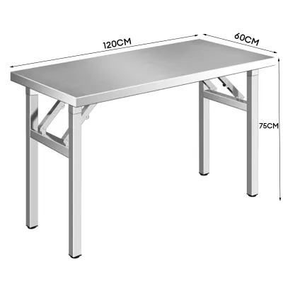 Stainless Steel Table Folding Table Dining Table For Home Bench Table Foldable Dining Portable Table