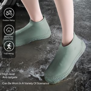 Waterproof Shoe Covers Rainproof Durable Raincoat Good Air Permeability Tear-resistant Non-slip