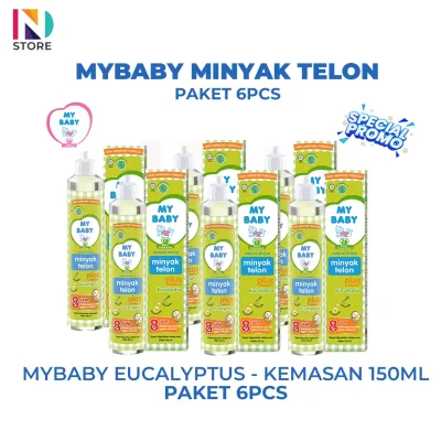 My Baby Minyak Telon Eucalyptus (Hijau) dan Lavender (Ungu) Kemasan 90ML dan 150ML Paket 6PCS
