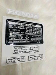 Bộ tem thông số Honda SH chuẩn zin đẹp sắc nét