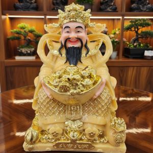 Tượng Thần Tiền Tượng Phát Tài Chất Liệu Đá Nhập Khẩu Cao Cấp Đặt Bàn Thờ Thần Tài Để Tủ Thờ - Đồ Cúng Bát Tràng