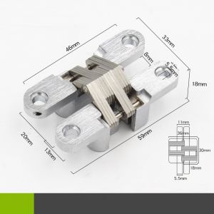 Bản lề chữ thập giấu kín giúp cửa đóng mở êm ái