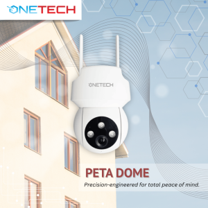 OneTech Peta Dome CCTV Wireless Security Camera Waterproof Outdoor Motion Detection Night Vision 2 Way Audio Speaker