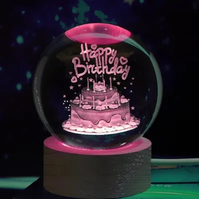 [Hadiah Ulang Tahun]Lampu Tidur Lampu Buat Kamar Tidur Lampu Hias Led Lampu Hias LED Bulat Kristal Mini Hiasan / lampu kamar tidur aesthetic malam/Hadiah Spesial Lampu KamarTidur Aestheticc