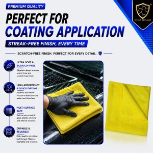 「CP CAR Detailer」Edgeless Microfiber Towel–Multipurpose Waxing Polishing Coating Removal Towel