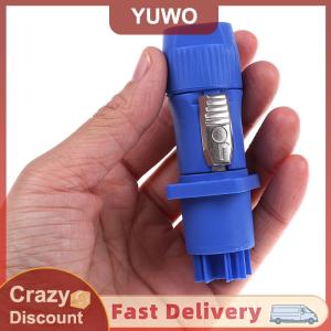 YUWO 2Pcs set PowerCON Audio 3P Type A NAC3FCA+NAC3MPA-1 Chassis Plug Panel Connector