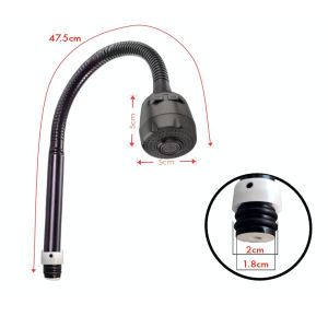 SUS304 Stainless Steel Flexible 360° Rotating Tube Faucet Replacement Hose Spout Pipe Kitchen Paip Air Sinki Dapur