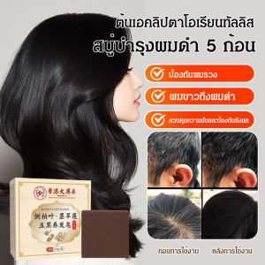 สบู่บำรุงผม สบู่เร่งผมยาว แชมพู 5 สมุนไพรบำรุงผม บำรุงหนังศีรษะและส่งเสริมการเจริญเติบโตของเส้นผม