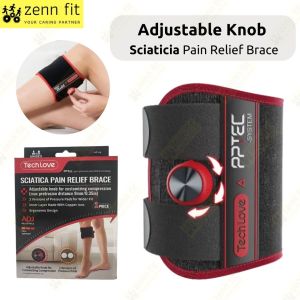 Adjustable Knob Sciatica Pain Relief Brace Dual-Strap Ergonomic Design Leg Knee Pad Protection