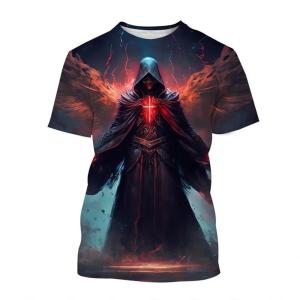 [Local Stock] VCC Funny 3D Horror Skull Printed Mens T-Shirts Casual O-neck Short Sleeve Tops Hip Hop Punk Harajuku Streetwear Fashion Loose Tees
