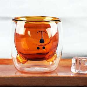 Gelas Beruang Kaca Aesthetic Double Wall Bear Glass 250ml - CIQ38