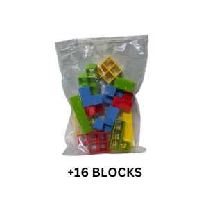 Tetra Tower Russian Building Blocks Balance Game Mainan Family Tetris Tumbling Tower 16 Pcs Menara Imbangan Stack Attack