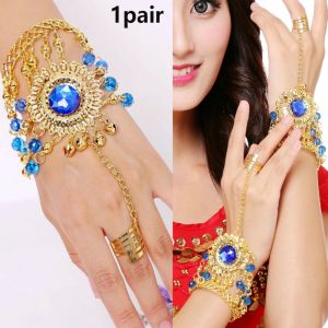 OWNNEW 1pc/1pair Nhiều màu sắc Vòng tay biểu diễn múa Ấn Độ Kích cỡ tự do Thời trang Vòng biểu diễn sân khấu  Phụ kiện nâng cấp hiệu suất Vòng tay kiểu bộ lạc Hội chợ hạt cườm dành cho bé gái