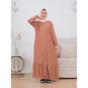 Gamis Anak Perempuan Fateena Dress Ceruty Swarovsky 2024 baju muslim anak tanggung usia 6-14 Tahun