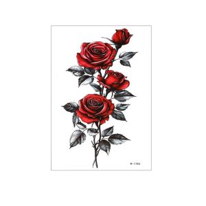 OUTOPEN Leopard Lion Snake Flower Temporary Tattoo Stickers Green Leaf Waterproof Floral Fake Tattoos Easy Clean Long Lasting Lion Snake Tattoo Stickers Leg/ Arm/ Hand/Foot