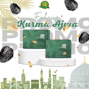 Kurma Ajwa 1Kg Premium Organic Jumbo | Kurma Nabi | Original Madinah/Saudi Arabia | Super Grade A