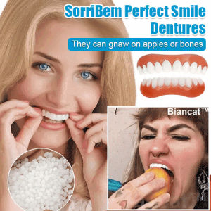 SORRIBEM Smile Dentures / Denture Braces Tooth Patches / Teeth Repair Whitening Stain Removal / Wedding Party Daily Use / Adults Men Women Dental Defects