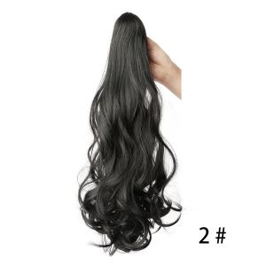 THANKSKY Corn Perm Tóc giả đuôi ngựa kẹp càng cua Ombre Tóc nối đuôi ngựa Tóc giả đuôi ngựa Phụ kiện tóc Tự nhiên Tóc đuôi ngựa dài xoăn gợn sóng dành cho phụ nữ