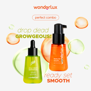 Wonderlux Perfect Combo - Rambut Lebat Anti Lepek! [2x75ml]   | Rambut lebat anti lepek perawatan intensif ready set smooth drop dead growgeous!