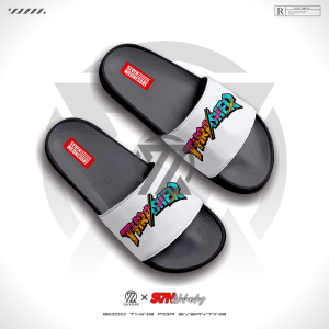 BRZ-Sandal Selop hitam Selop TRSHR kekinian Sandal Slide On Distro Anak 26-35 Dewasa 36-43