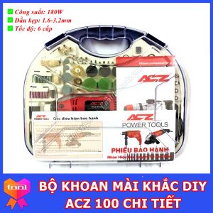 Máy mài khuôn - Máy khoan mài thẳng ACZ-6058 100 Chi Tiết (180W) - Chuyên dụng trong chế tác DIY mài khoan dũa đánh bóng - Hàng Chính Hãng