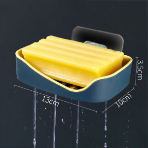 Self Adhesive Double Layer Soap Holder with Draining Tray Wall Hanging Soap Box Bathroom Shower / Bekas Sabun Mandi