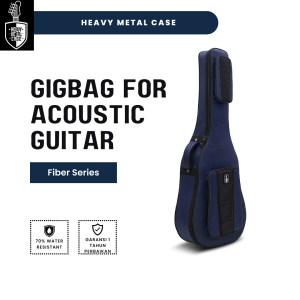 Gigbag Gitar Akustik Heavy Metal Fiber Series - Biru