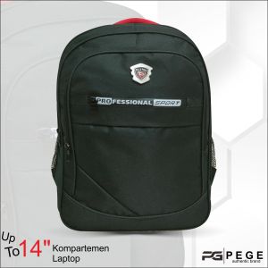 Tas Ransel Punggung Pria PEGE Verdher Model Polos Ada Slot Laptop - PG 16