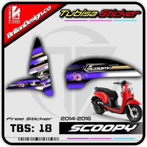 Sticker Striping Scoopy Fi - Stiker Sticker Striping Variasi Motor Scoopy Fi 2016. TBS.18