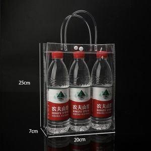 10PCS/Gift Bag Pvc Plastic Transparent Bag Large Space Handbags Handiched Bag Hand -Handed Bag Transparent Bag Gift Bag