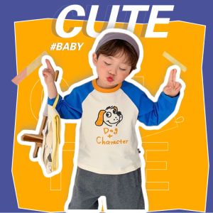 LH.Friday หน้าหนาวกําลังมา เสื้อคุณหนูแขนยาว สกรีนลายการ์ตูน น่ารักระดับสิบเลยฮับคุณแม่