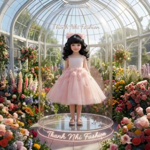 Váy Hồng Lấp Lánh Đính Hoa Phong Cách Hiện Đại Sang Trọng Thanh Nhi Fashion TN12125