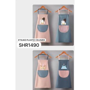 CELEMEK ETSUKO SHENAR- Celemek Anti Air Waterproof Celemek Dapur Plastik Motif & Polos Apron Masak Anti Noda