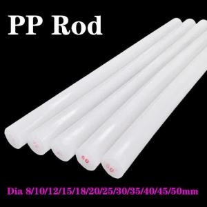 Length 500mm PP Rod White Polypropylene Soild Round Rod Stick Plastic Bar Dia 8/10/12/15/18/20/25/30/35/40/45/50mm