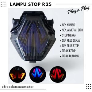Lampu stop R25 belakang Mx king MT 25 Y 15 ZR Exciter 150 Stoplamp 3 in 1