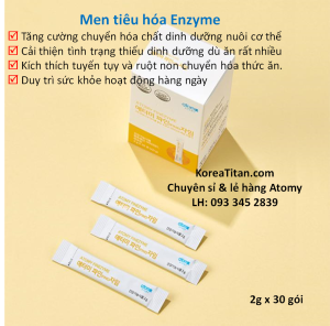 Men tiêu hoá nguồn gốc thực vật chứa các Enzyme tăng cường trao đổi chất và tiêu hoá và chuyển hoà thành chất dinh dưỡng cho cơ thể (2g x 30 gói) - Atomy Finezyme - 애터미 파인자임 - Атоми Файнзим