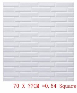 Self-adhesive wallpaper 70x77cm 3D three-dimensional wall sticker bedroom warm decorative background wall wallpaper foam diamond style brick pattern waterproof and moisture-proof washable sticker BHW