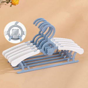 Baby Clothes Hanger 5pcs 11-14" Telescopic Adjustable Space Saver Infant Cloth Hanger for 0-18yrs Girl Boy Plastic Newborn Coat Hanger Non-Slip Child Pant Rack for Toddler