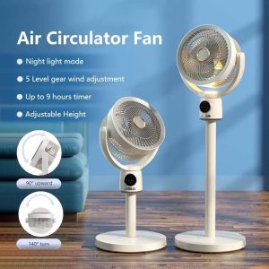 Premium 2IN1 Smart Adjustable Standing Floor Fan/Air Circulation Fan/ 15 Bionic Blades Double-Layer