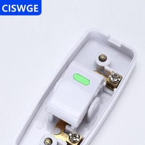 [COD] CISWGE AUTOPARTS Chuyển Đổi Ánh Sáng Cho Nhà Cổ Điển Trắng Nội Tuyến On Off Bảng Đèn Bàn Ánh Sáng Dây Cáp Thiết Bị Chuyển Mạch Phụ Kiện Điện