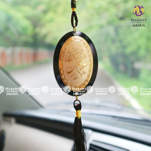 Gantungan Mobil Hitam Emas Aksesoris Mobil Souvenir Oleh Oleh Haji Umroh Nabawi Jakarta