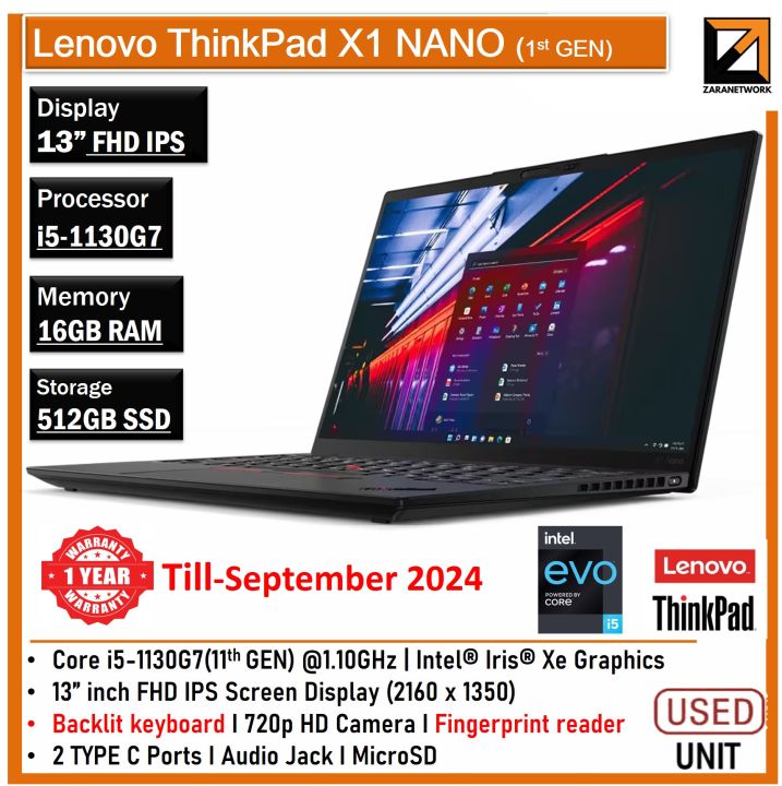 LENOVO ThinkPad X1 CARBON (1 YEAR WARRANTY T&C) Core i7(6th/7th/11th Gen)16GB RAM/ UPTO 1TB 14