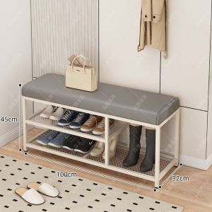 Shoe Stool Bench Shoe Cabinet With Stool Ottoman Shoe Rack With Seat Can Sit Footstool Light Luxury Integrated Pedal