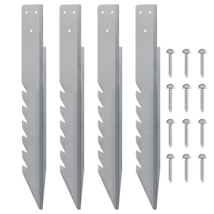 4Pcs Post Anchors Ground Spikes Swing Fixings Windproof Rainproof Swing Ground Anchors for Kids Swing Wooden Playhouse