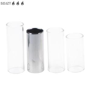 ZZ🔥🔥🔥 ชุดสไลด์กีต้าร์ประกอบด้วยสไลด์แก้ว3ชิ้น + สไลด์สแตนเลส1ชิ้น + ตัวเลือก4นิ้วสำหรับเครื่องสายกีต้าร์อูคูเลเล่