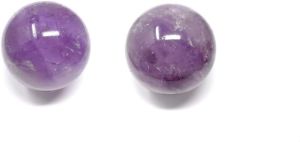 1.4" Amethyst Crystal Baoding Balls Small Purple Quartz Healing Stress Balls Hand Balls for Hand Therapy Stress Relief and Fingers and Wrist Exercise Balls with Carry Pouch (-Packed) M45