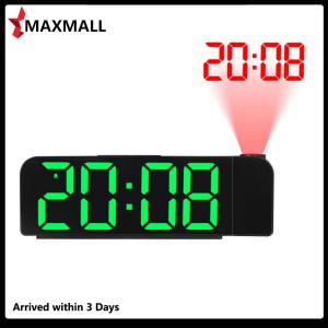 Projection Alarm Clock LED Digital Alarm Clock Adjustable Brightness Desk Alarm Clock for Hearing Impaired & Deaf People