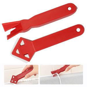 Manooby Junejour 2Pcs/Set Window Door Silicone Glass Cement Scraper Tool Caulking Finishing Sealant Grout Remover Silicone Spreader Spatula Tool