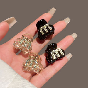 2Pcs New Side Clamp M Letter Mini Small Clip Advanced Sense Headdress Small Grab Clip Womens Bangs Clip Hairpin