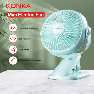 DaQueen Portable Hand Mini Clip-on Foldable Fan Cooling Fan Baby Stroller Office Table Desktop Cooling Fan USB Small Table Fan Adjustment Kipas